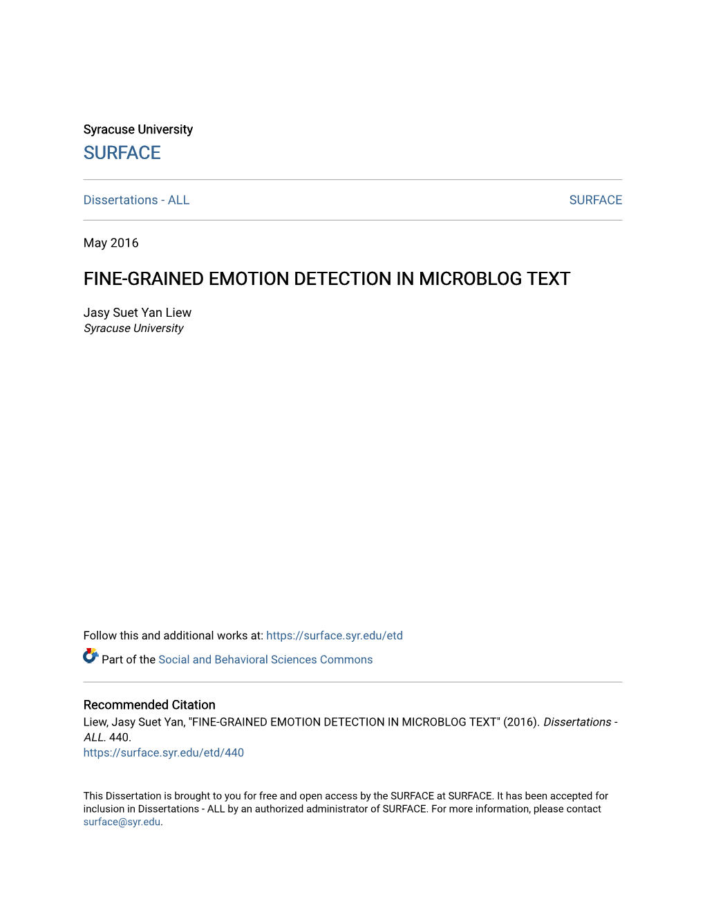 Fine-Grained Emotion Detection in Microblog Text