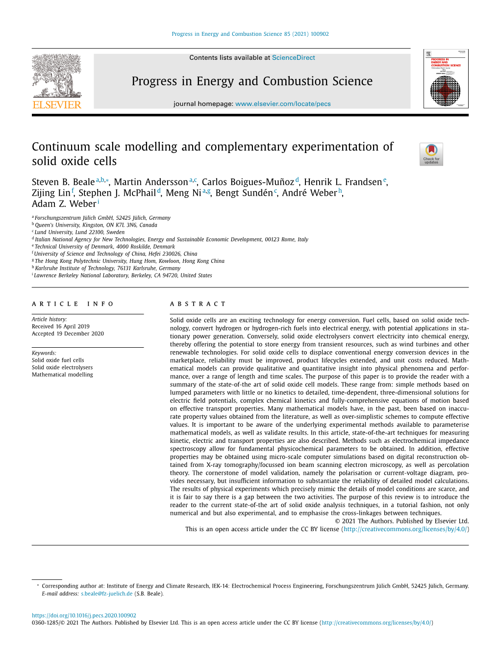 Continuum Scale Modelling and Complementary Experimentation of Solid Oxide Cells