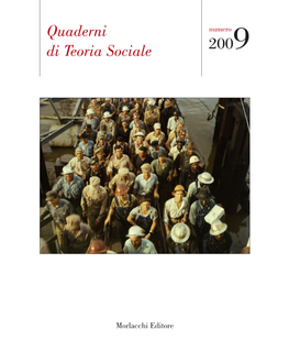 Quaderni Di Teoria Sociale 2009