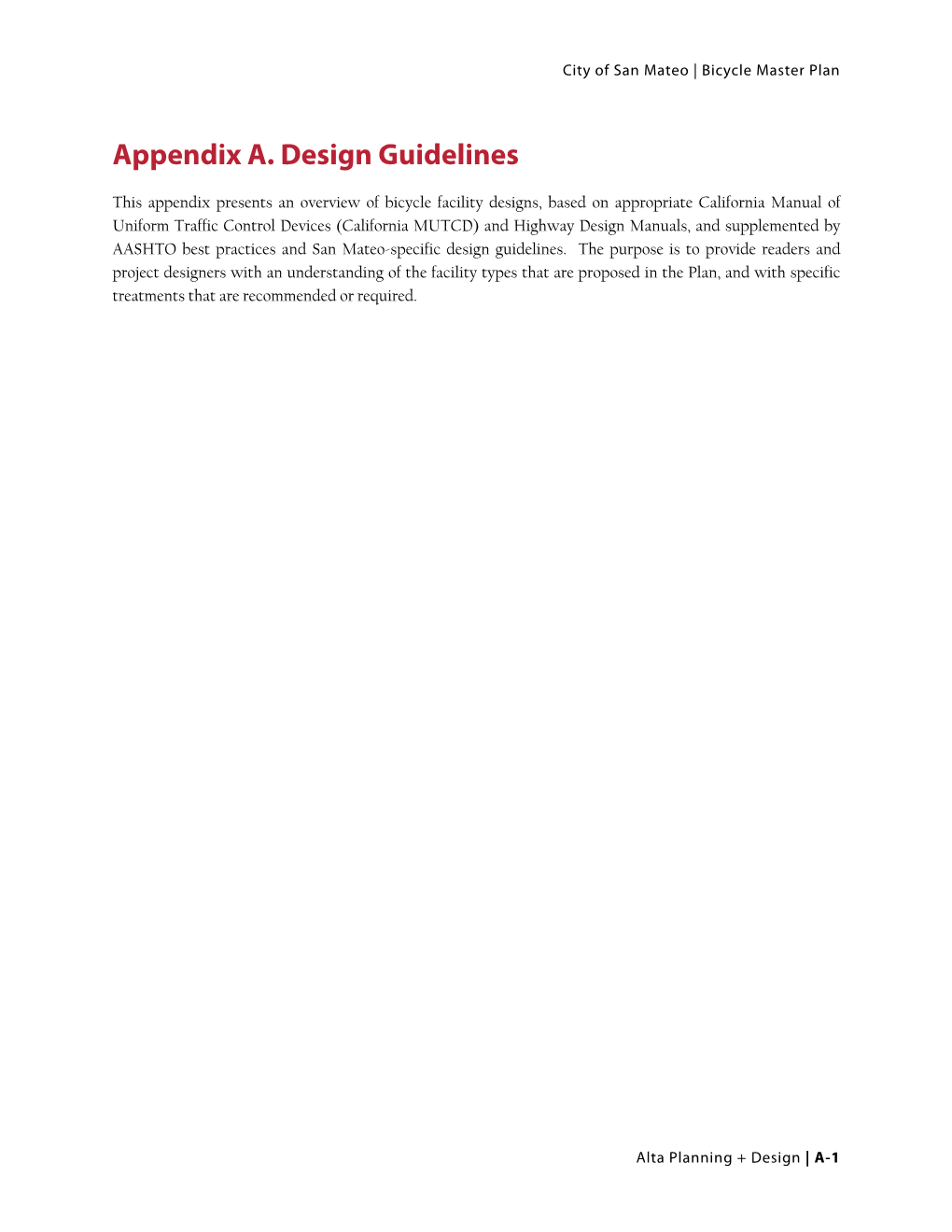 Appendix A. Design Guidelines