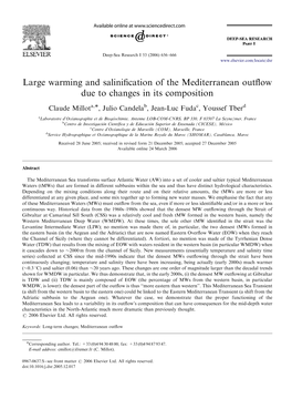 Changes in the Mediterranean Outflow