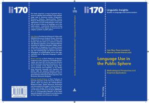 Language Use in the Public Sphere Li 170 the Publicsphere Language Usein