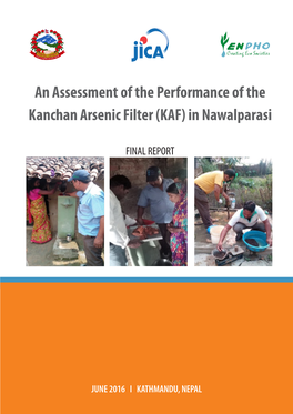 An Assessment of the Performance of the Kanchan Arsenic Filter (KAF) in Nawalparasi