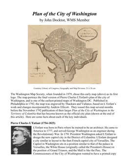 Plan of the City of Washington by John Docktor, WMS Member
