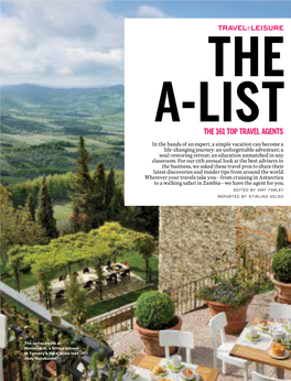 Travel + Leisure the a List Top Travel Agents