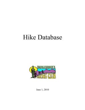 Sbhc Hike Database 06-01-10