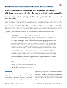 Clinico-Radiological Phenotyping and Diagnostic Pathways in Childhood Neurometabolic Disorders—A Practical Introductory Guide