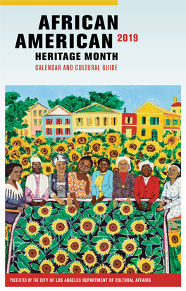 African American 2019 Heritage Month Calendar and Cultural Guide