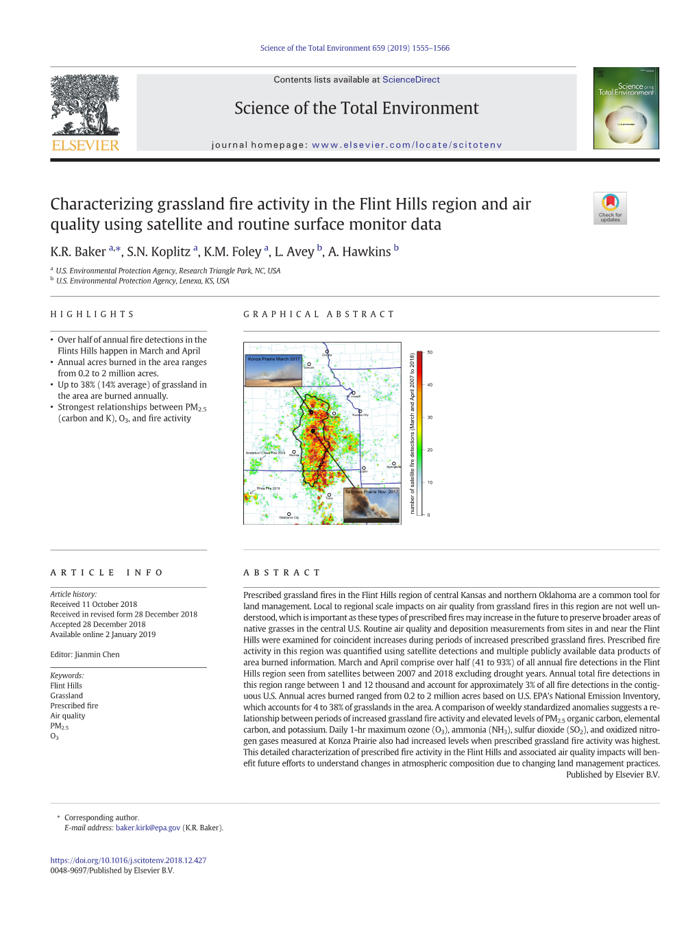 Characterizing Grassland Fire Activity in the Flint Hills Region and Air