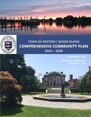 Comprehensive Community Plan for Town Council Public Hearing on January 4, 2021