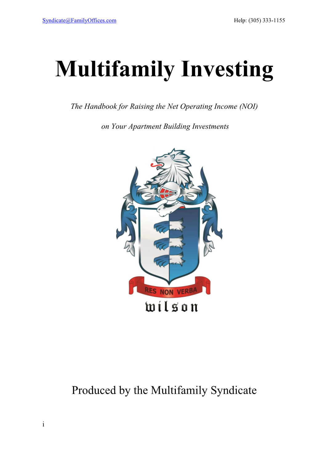 Multifamily Investing