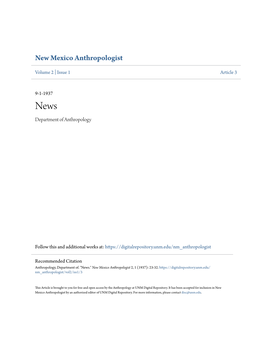 New Mexico Anthropologist