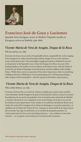 Francisco José De Goya Y Lucientes Spanish, Born Zaragoza, Active in Madrid / Español, Nacido En Zaragoza, Activo En Madrid, 1746–1828