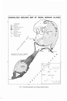 Generalized Geologic Map of Pagan. Mariana Islands