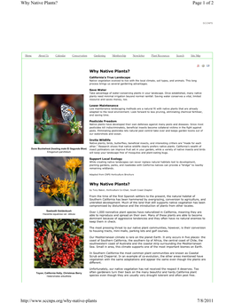 Page 1 of 2 Why Native Plants? 7/8/2011