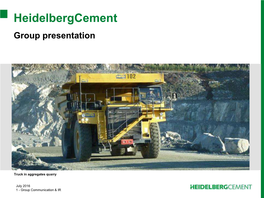 Heidelbergcement Group Presentation