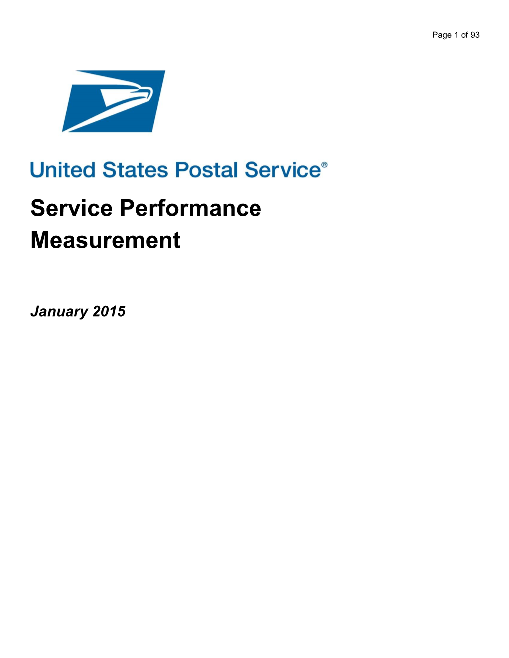 Service Performance Measurement
