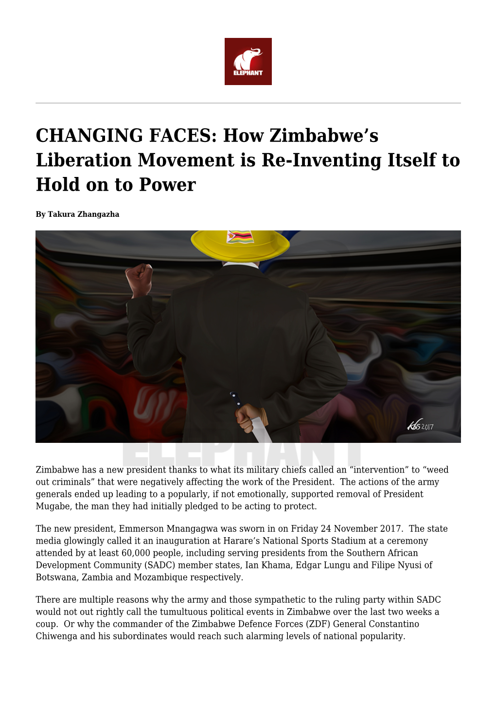 CHANGING FACES: How Zimbabwe’S Liberation Movement Is Re-Inventing Itself to Hold on to Power