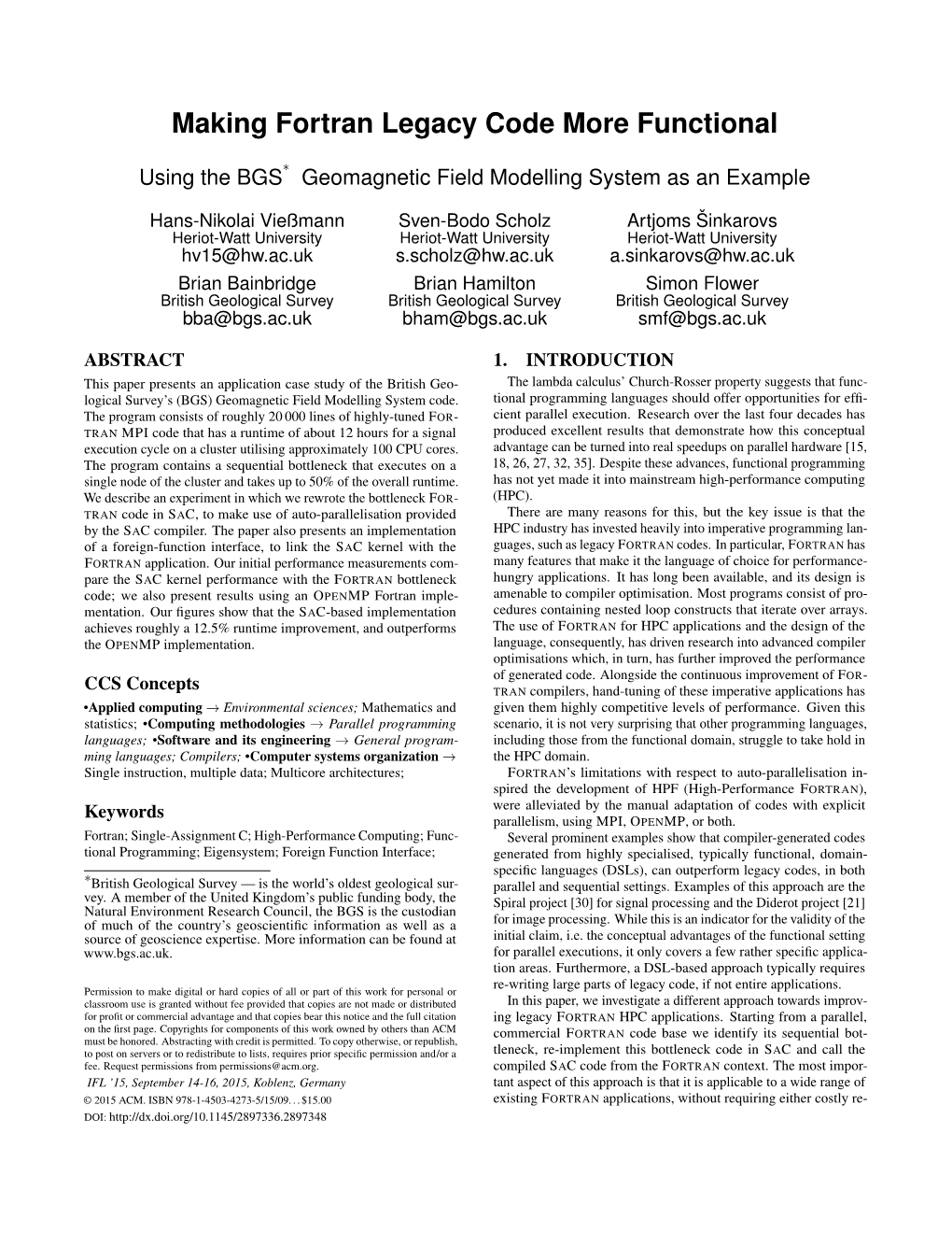 Making Fortran Legacy Code More Functional