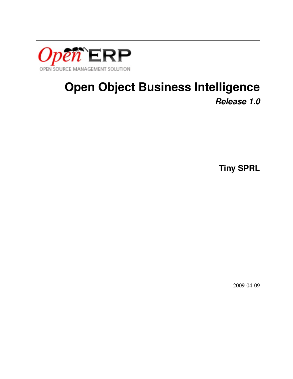 Open Object Business Intelligence Release 1.0