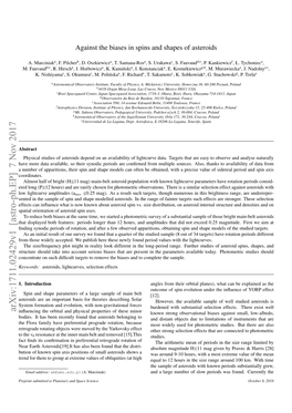 Against the Biases in Spins and Shapes of Asteroids