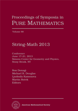 String-Math 2013