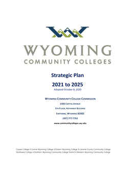 Strategic Plan 2021 to 2025 Adopted October 8, 2020