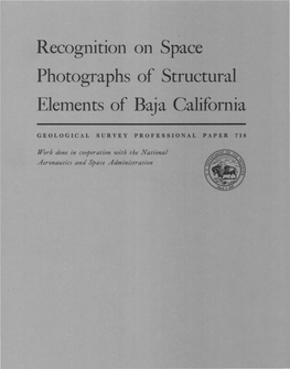 Recognition on Space Photographs of Structural Elements of Baja California