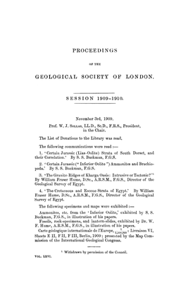 Proceedings Geological Society of London