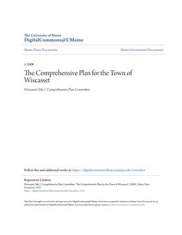 The Comprehensive Plan for the Town of Wiscasset