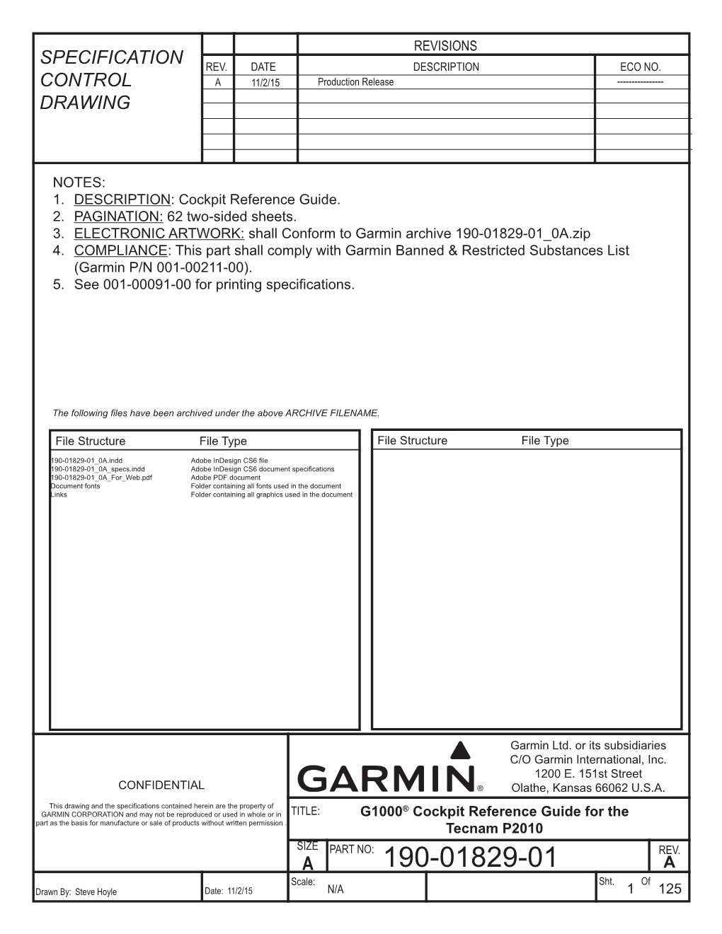 Tecnam P2010 G1000 COCKPIT REFERENCE GUIDE