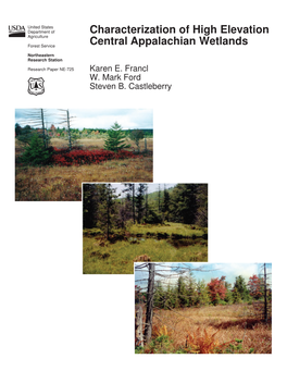 Characterization of High Elevation Central Appalachian Wetlands