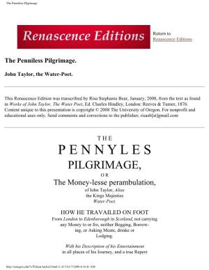 The Penniless Pilgrimage