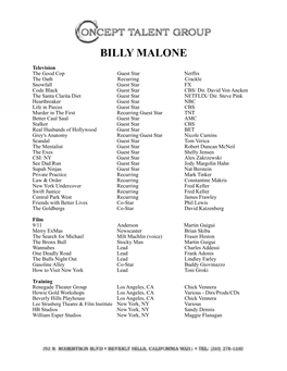 Malone, Billy