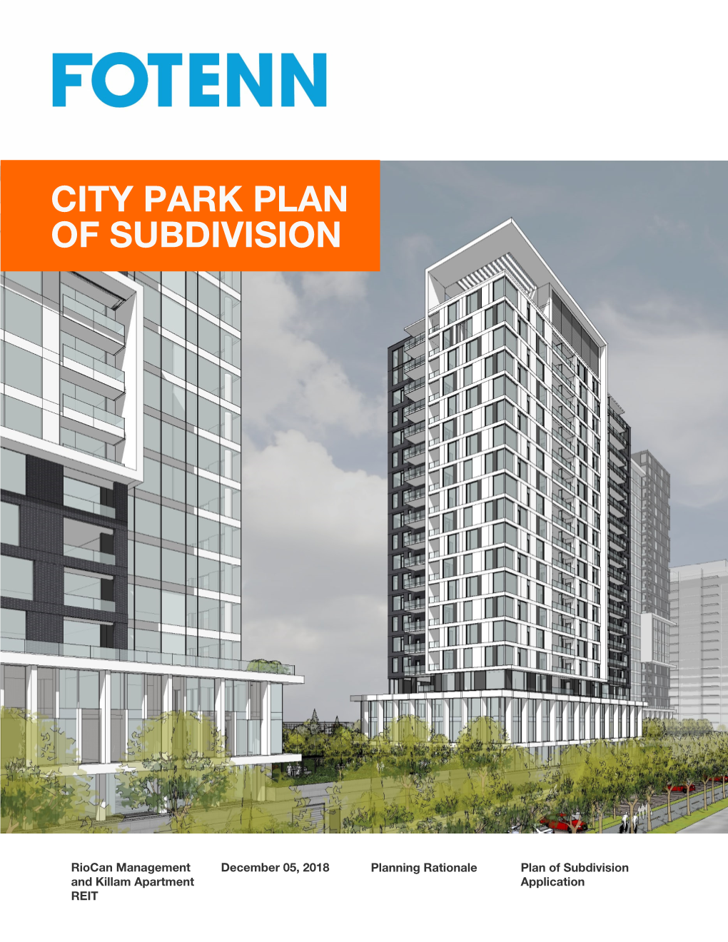 City Park Plan of Subdivision