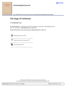 The Siege of Colchester