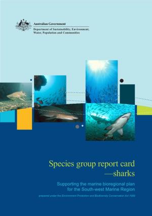 Species Group Report Card