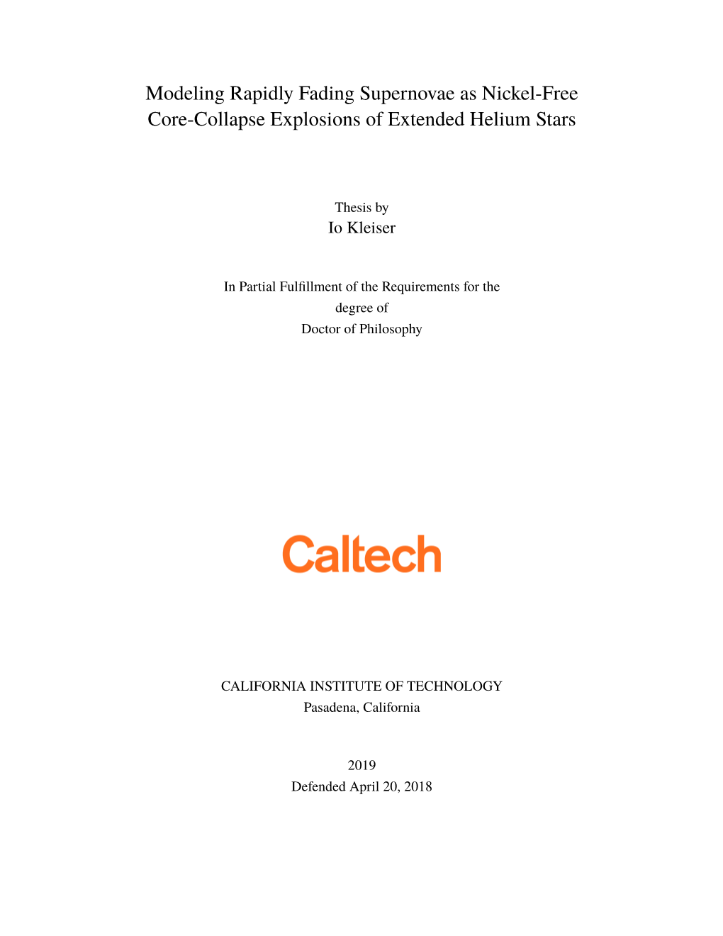 Modeling Rapidly Fading Supernovae As Nickel-Free Core-Collapse Explosions of Extended Helium Stars