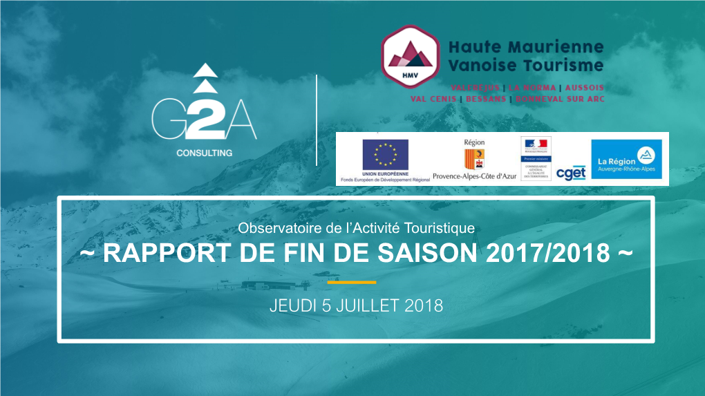 Rapport De Fin De Saison 2017/2018 ~