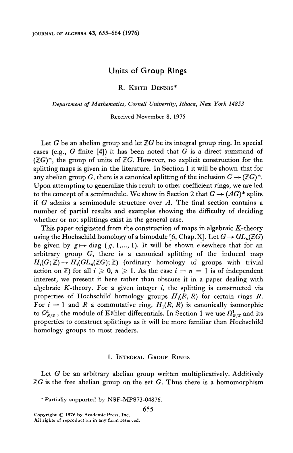 Units of Group Rings