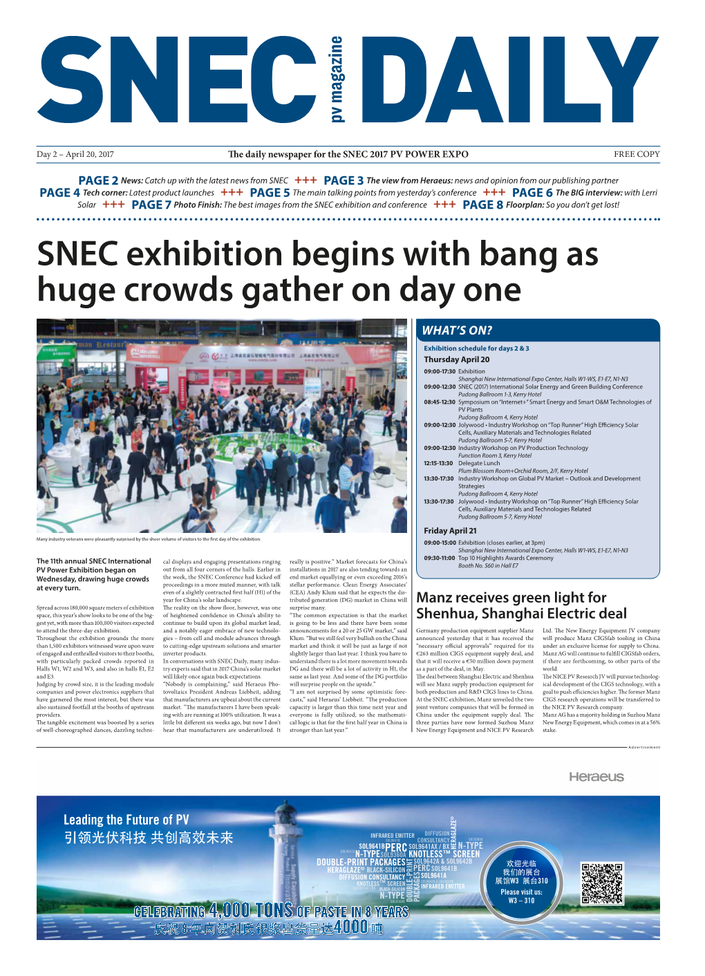 SNEC Exhibition Begins with Bang As Huge Crowds Gather on Day One