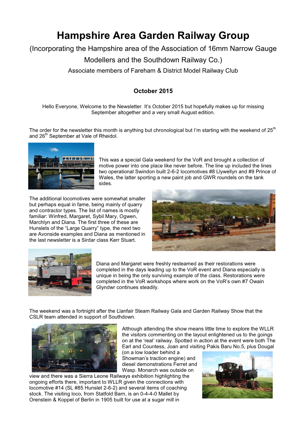 Hampshire Area Garden Railway Group