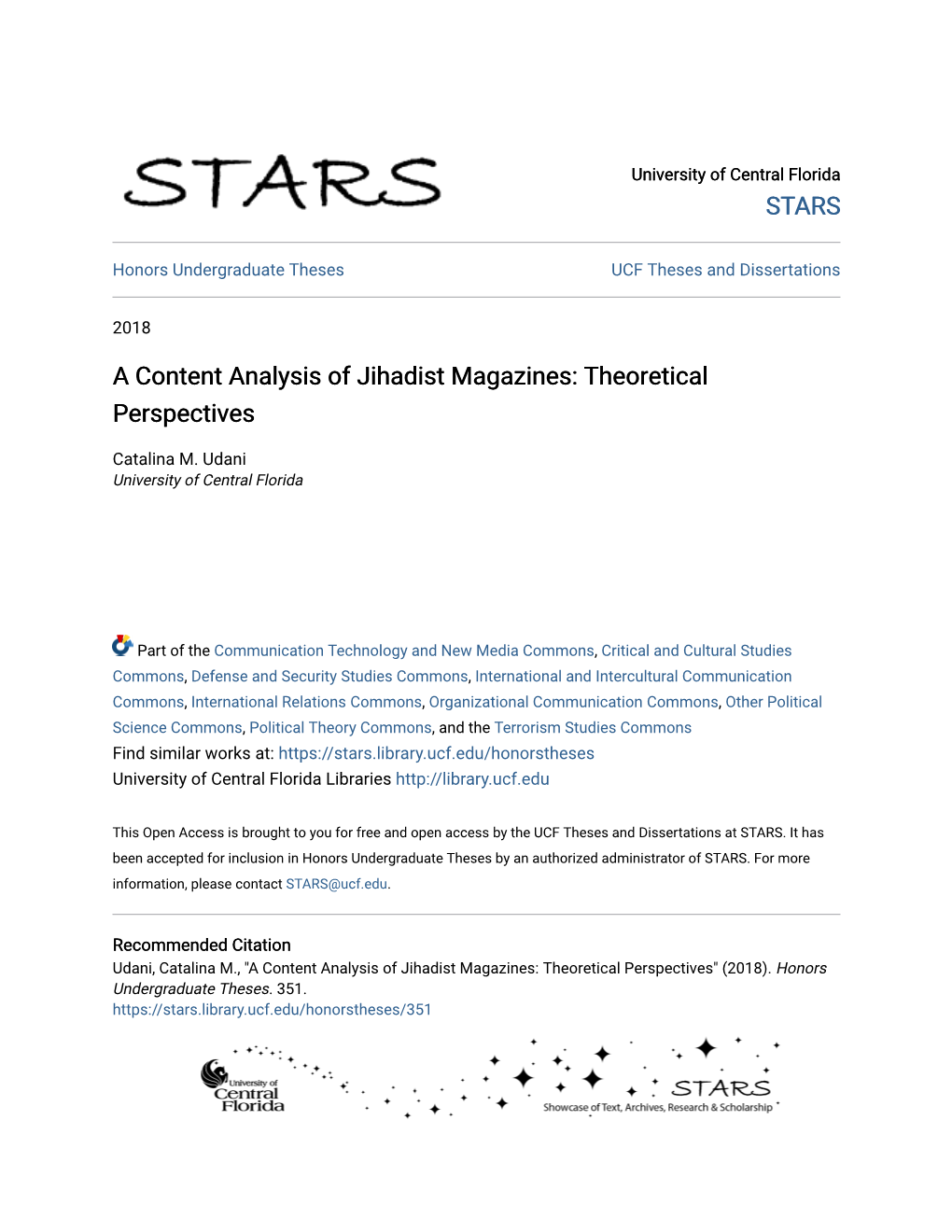 A Content Analysis of Jihadist Magazines: Theoretical Perspectives