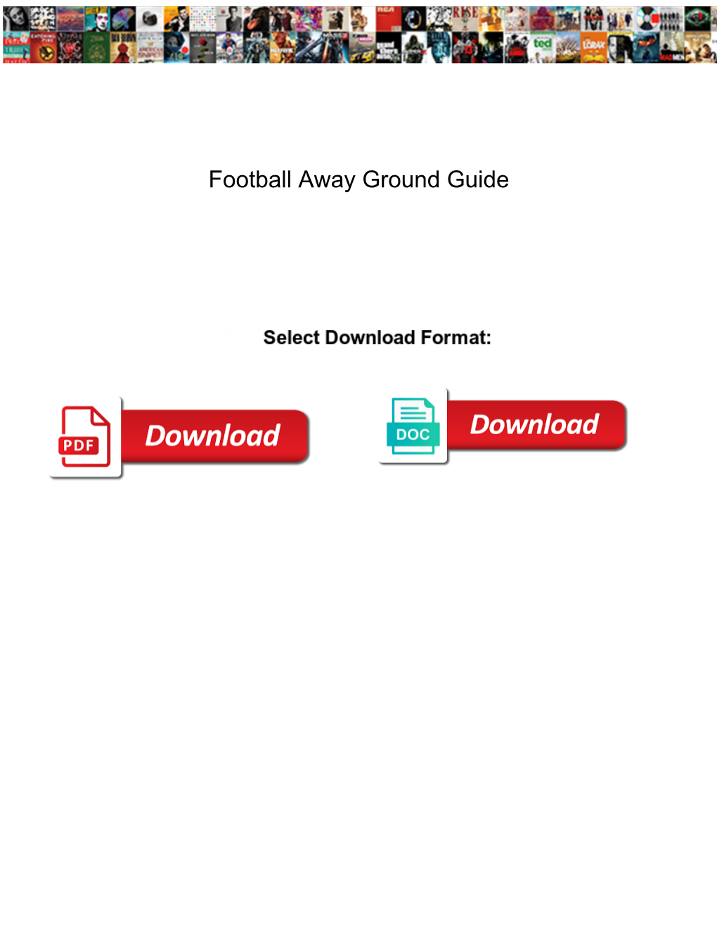 Football Away Ground Guide