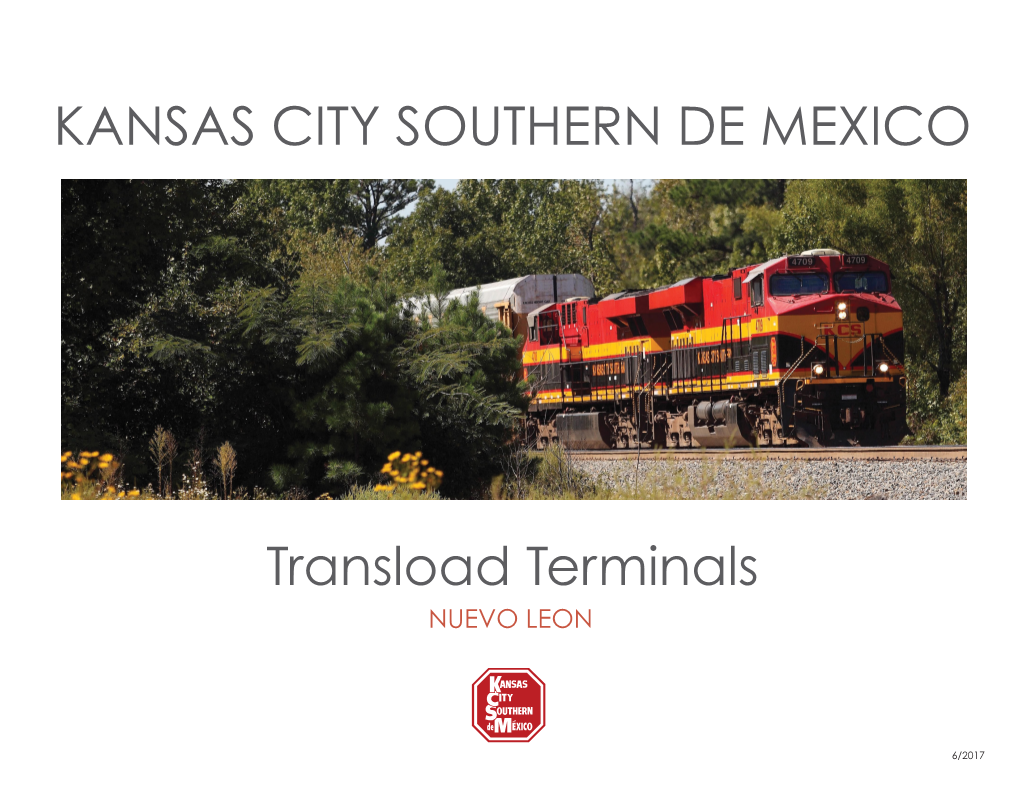 KANSAS CITY SOUTHERN DE MEXICO Transload Terminals