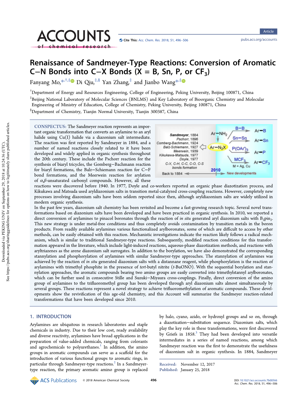 Renaissance of Sandmeyer-Type Reactions: Conversion of Aromatic