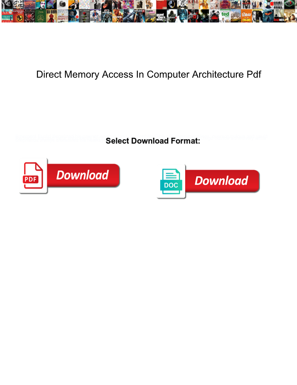 Direct Memory Access in Computer Architecture Pdf