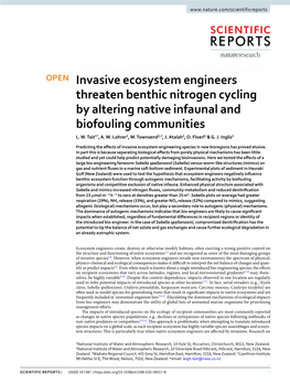 Invasive Ecosystem Engineers Threaten Benthic Nitrogen Cycling by Altering Native Infaunal and Biofouling Communities L
