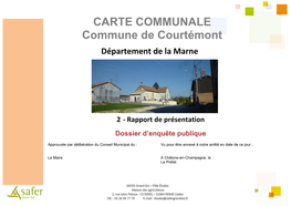 CARTE COMMUNALE Commune De Courtémont