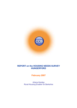 Chaddleworth Housing Needs Survey Report